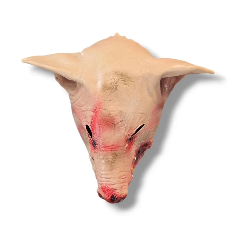 Latex Pig Adult Costume Mask Creepy Boar‎ Head Animal Horror Cosplay Party Prop